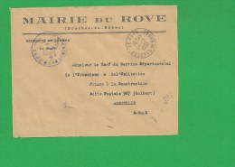 LETTRE BOUCHES DU RHONE LE ROVE En Franchise - 1961-....