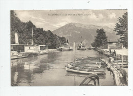 Delcampe - Cp , Bateaux , Barques , Ferries , 74 , ANNECY , Le Port Et Le Mont VEYRIER , Voyagée 1919 - Fähren