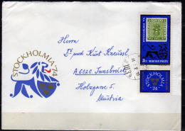 UNGARN 1974 - Schmuckbrief  Stockholmia   MiNr: 2981 - Storia Postale