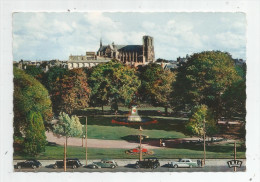 Cp , Automobile De Tourisme , 51 , REIMS , Le Square COLBERT Et La Cathédrale , Ed : La Cigogne , N° 51.454.87 - PKW