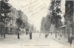 Delcampe - Clichy - Le Boulevard National - Belle Animation - Clichy