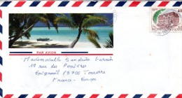 Lettre Illustrée  De Tahiti   - Timbre N° 323 - La Poste De 1915  - POLYNÉSIE - Storia Postale