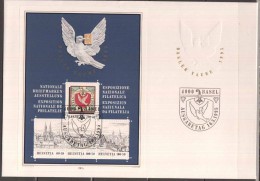 SUISSE     1995     Enveloppe Jour D´émission     Basler Taube 95           BF         N°  27 - Vrijstelling Van Portkosten