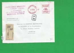 LETTRE BOUCHES DU RHONE MARTIGUES EMA Recommandé Avec AR - 1961-....