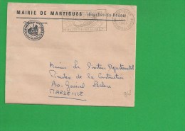 LETTRE BOUCHES DU RHONE MARTIGUES Secap Venise Provencal Tad à Droite En Franchise - 1961-....