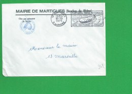 LETTRE BOUCHES DU RHONE MARTIGUES Secap Venise Provencal Tad à Gauche En Franchise - 1961-....