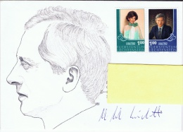 FL+ Liechtenstein 1982 Mi 797-98 LIBA ´82 - Autogramm Hans Adam V. Liechtenstein - Storia Postale