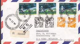 Brazil Airmail Aereo Registered Registrado Label SAO PAULO 1981 Cover Letra MÜHLHEIM Germany 3x Autopropelido - Briefe U. Dokumente