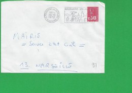 LETTRE BOUCHES DU RHONE MAUSSANE LES ALPILLES Secap Tad à Gauche - 1961-....