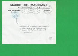 LETTRE BOUCHES DU RHONE MAUSSANE LES ALPILLES Secap Ondulée Tad à Droite En Franchise - 1961-....