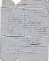 1866 LETTRE. N°22. HERAULT. BEZIERS. PCduGC 472.  BOITE RURALE O MARAUSSAN   / 7430 - 1849-1876: Période Classique