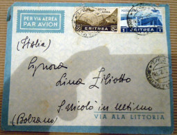 STORIA POSTALE -BUSTA COVER - ADDIS ABEBA ITALIA     AEREA  50 CENTESIMI 1 LIRA  1938 POSTA MILITARE 130E - Ethiopia