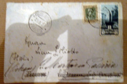 STORIA POSTALE -BUSTA COVER - ADDIS ABEBA ITALIA     AEREA   50+50 CENTESIMI 1936 POSTA MILITARE 210 - Ethiopie