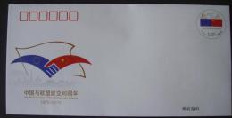 2015 CHINA JF-116 40 ANNI OF CHINA-EUROPE UNION P-COVER - Sobres