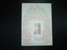 CP TP INTERNATIONALE SAARMESSE 1956 15F OBL.14-4-56 SAARBRUCKEN - Cartas & Documentos