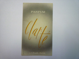 Carte Parfumée  "  PARFUM  Clarté  L.T. PIVER  -  Paris " - Anciennes (jusque 1960)