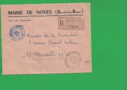 LETTRE BOUCHES DU RHONE NOVES Recommandé En Franchise - 1961-....