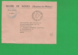 LETTRE BOUCHES DU RHONE NOVES En Franchise - 1961-....