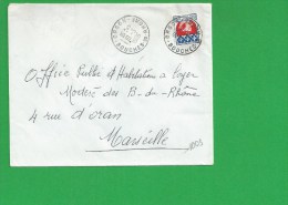 LETTRE BOUCHES DU RHONE ORGON - 1961-....