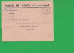 LETTRE BOUCHES DU RHONE PALUDS DE NOVES En Franchise - 1961-....