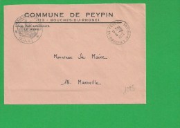 LETTRE BOUCHES DU RHONE PEYPIN En Franchise - 1961-....