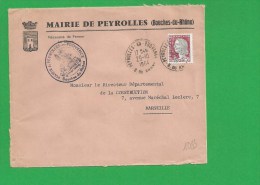 LETTRE BOUCHES DU RHONE PEYROLLES - 1961-....