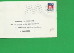 LETTRE BOUCHES DU RHONE PLAN DE CUQUES Secap Ondulé Tad à Droite - 1961-....