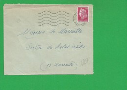 LETTRE BOUCHES DU RHONE PLAN DE CUQUES Secap Ondulé Tad à Droite - 1961-....