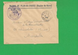 LETTRE BOUCHES DU RHONE PLAN DE CUQUES En Franchise - 1961-....