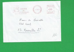 LETTRE BOUCHES DU RHONE PLAN DE CUQUES EMA En Franchise - 1961-....