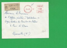 LETTRE BOUCHES DU RHONE PORT DE BOUC EMA Recommandé - 1961-....