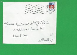 LETTRE BOUCHES DU RHONE PORT DE BOUC Secap Ondulé Tad à Droite - 1961-....