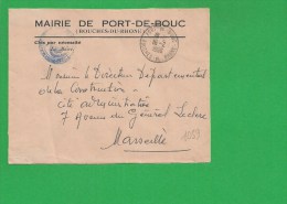 LETTRE BOUCHES DU RHONE PORT DE BOUC En Franchise - 1961-....