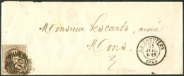 Lettre De La Louvière Vers Mons Datée Du 31/7/1860 - 1851-1857 Medallions (6/8)