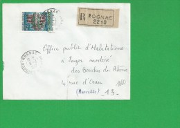 LETTRE BOUCHES DU RHONE ROGNAC En Recommandé - 1961-....