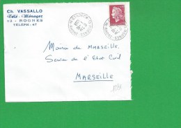 LETTRE BOUCHES DU RHONE ROGNAC - 1961-....