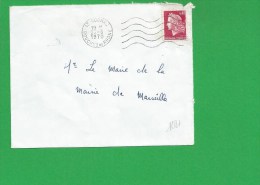 LETTRE BOUCHES DU RHONE ROGNAC Secap Ondulé Tad à Gauche - 1961-....