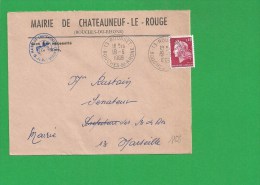 LETTRE BOUCHES DU RHONE ROUSSET Mairie De Chateauneuf Le Rouge - 1961-....