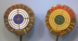 SHOOTING ARCHERY - STRELEC, Czech Republic, Vintage Pin, Badge, 2 Pieces - Tir à L'Arc