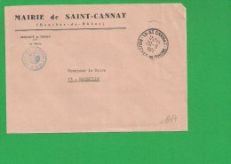 LETTRE BOUCHES DU RHONE SAINT CANNAT  En Franchise - 1961-....