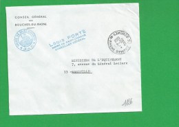 LETTRE BOUCHES DU RHONE SAINT CHAMAS En Franchise - 1961-....