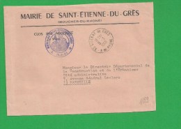 LETTRE BOUCHES DU RHONE SAINT ETIENNE DU GRES En Franchise - 1961-....