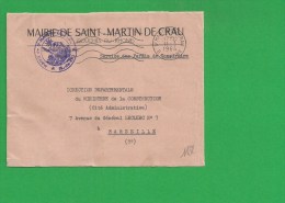 LETTRE BOUCHES DU RHONE SAINT MARTIN DE CRAU Secap Ondulé Tad à Droite En Franchise - 1921-1960: Periodo Moderno