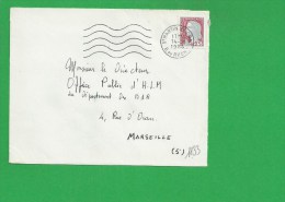 LETTRE BOUCHES DU RHONE SAINT MARTIN DE CRAU Secap Ondulé Tad à Droite - 1921-1960: Moderne