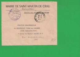 LETTRE BOUCHES DU RHONE SAINT MARTIN DE CRAU En Franchise - 1921-1960: Période Moderne