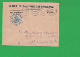 LETTRE BOUCHES DU RHONE SAINT REMY DE PROVENCE Secap Ondulé Tad à Droite En Franchise - 1961-....