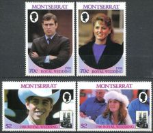 154 MONTSERRAT 1986 - Mariage Prince Andrew Miss Sarah Ferguson (Yvert 620/23) Neuf ** (MNH) Sans Trace De Charniere - Montserrat