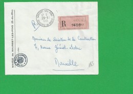 LETTRE BOUCHES DU RHONE  SAUSSET LES PINS Recommandé En Franchise - 1961-....