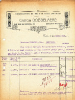 MEUBLES D´ ART Dobbelaere à EECLOO - 2 Factures Différentes + 1 Fiscaux 1922/27  --  22/513 - Autres & Non Classés