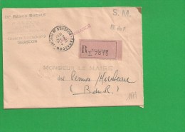 LETTRE BOUCHES DU RHONE TARASCON Recommandé En Franchise Militaire - 1961-....